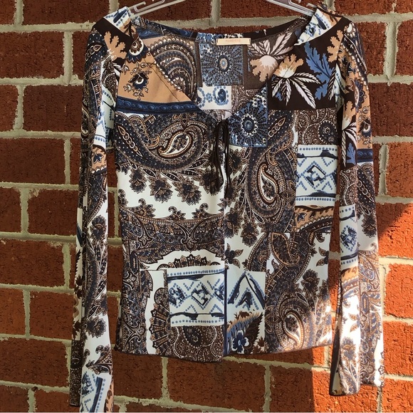 087- Forever 21 scoop neck, long sleeve top, size S - Picture 3 of 10